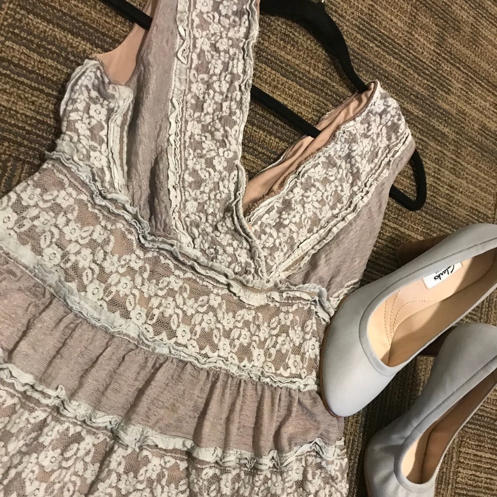 Max Studio Lilac Floral Dress - Picture 1 of 4